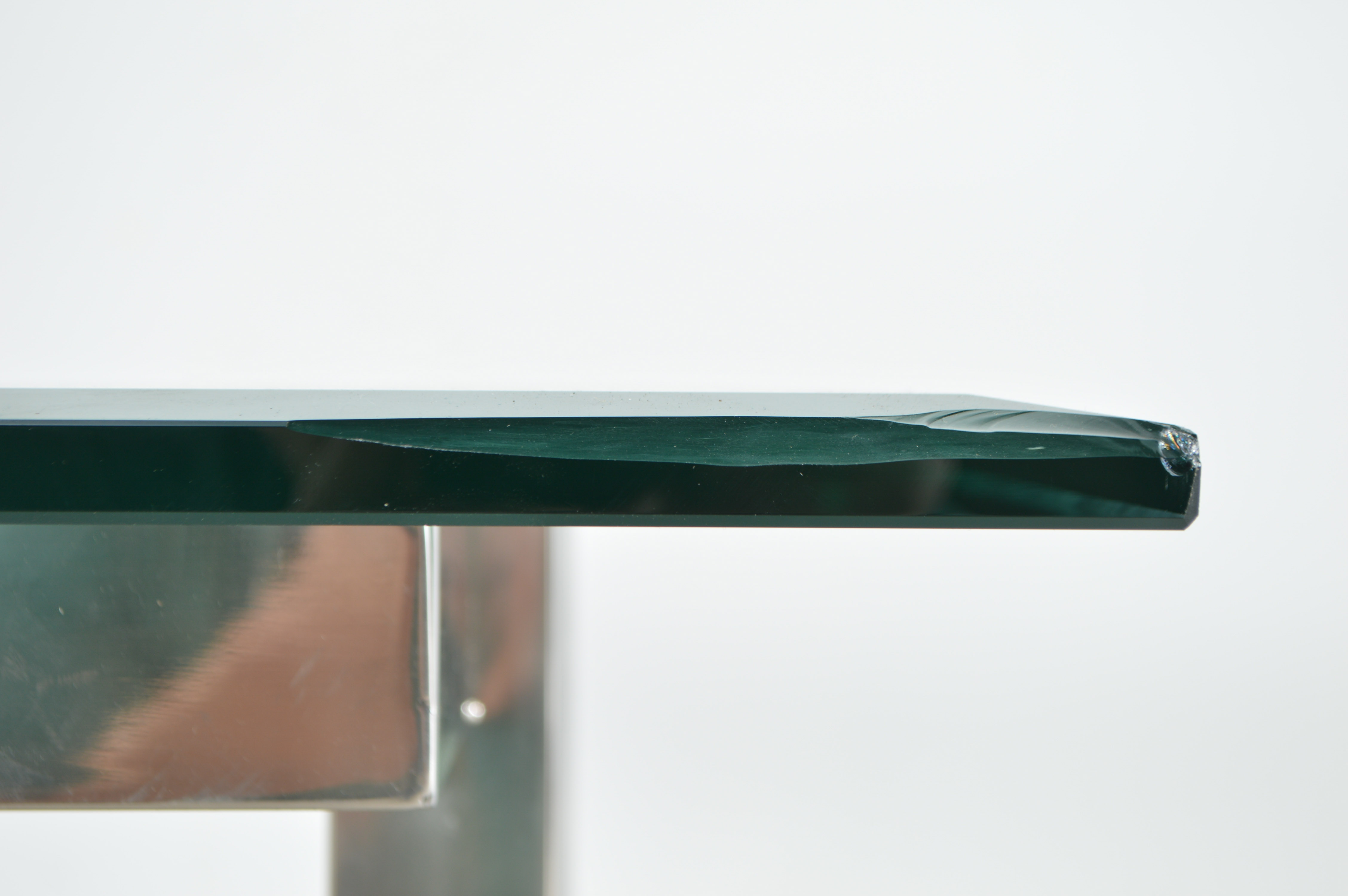 Chrome and Glass Dining Table