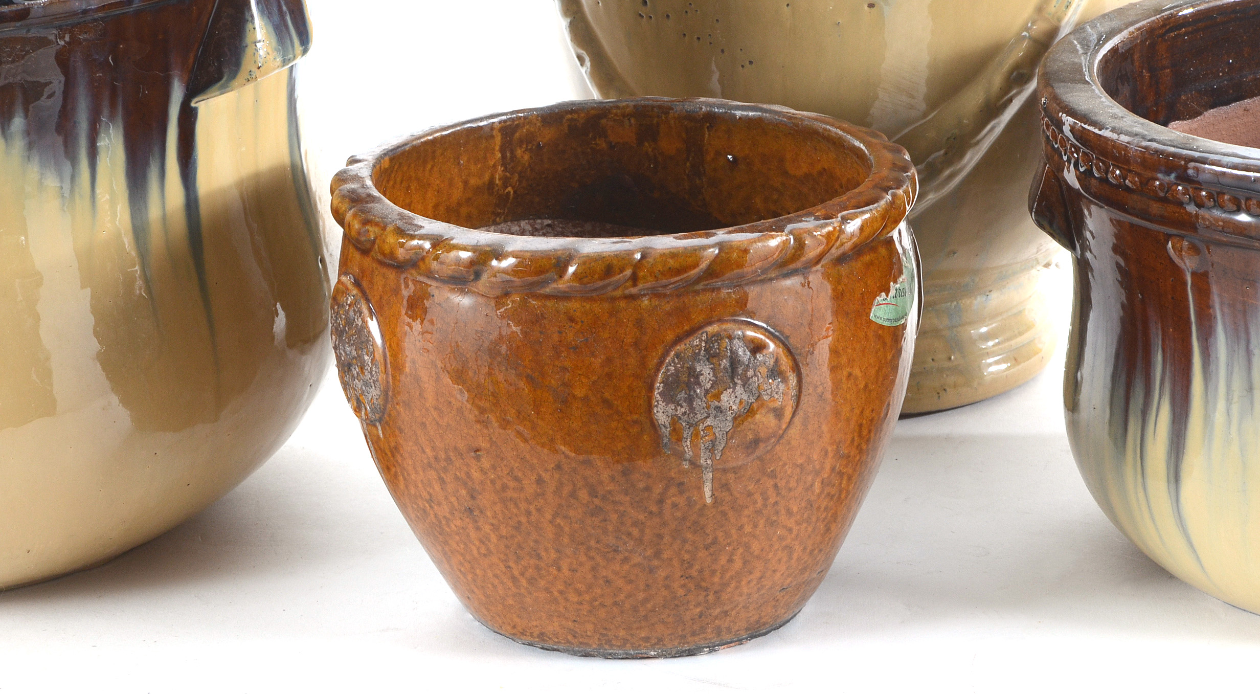 Assorted Glazed Ceramic Garden Planters