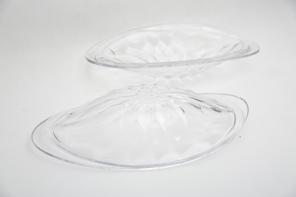 Large Oval Glass Bowls