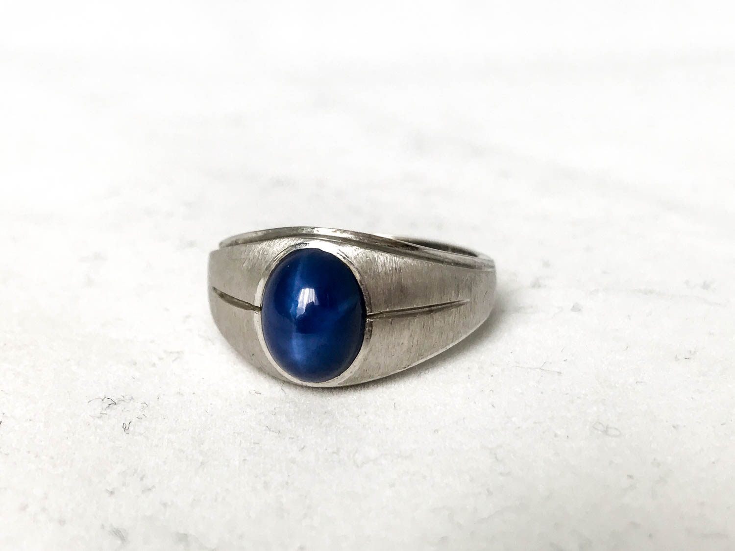 Synthetic Blue Star Sapphire Ring