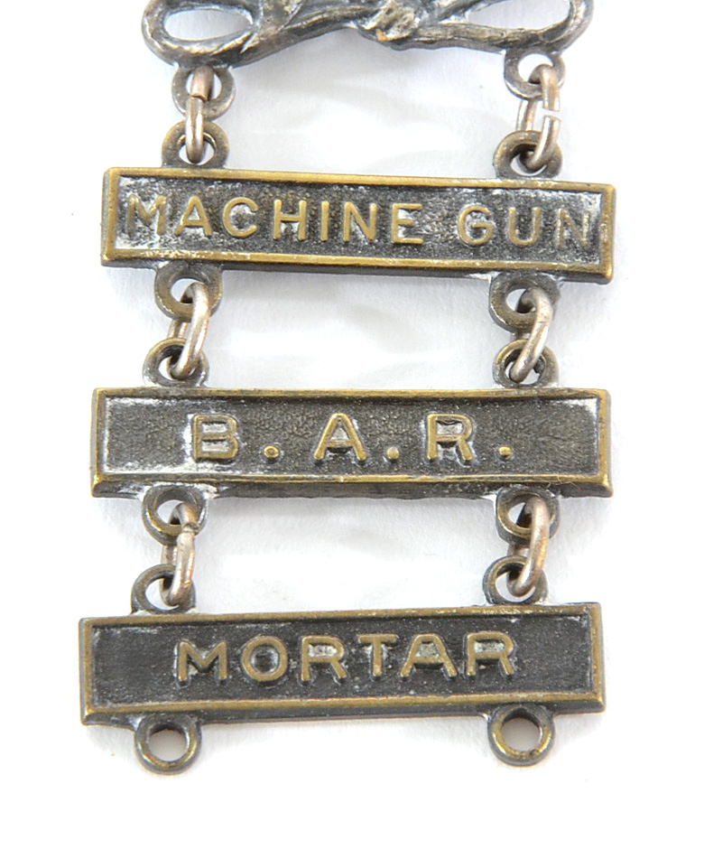 Group of Three US Army Sharpshooter Sterling and 1/20 Silver Filled Badges