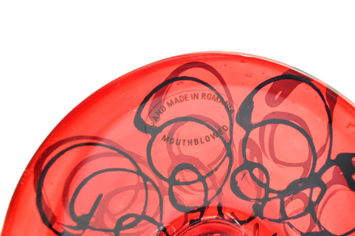 Collection of Red Glass Stemware