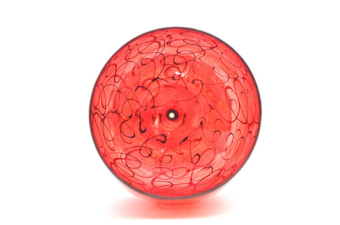 Collection of Red Glass Stemware