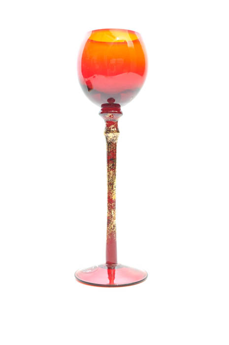 Collection of Red Glass Stemware