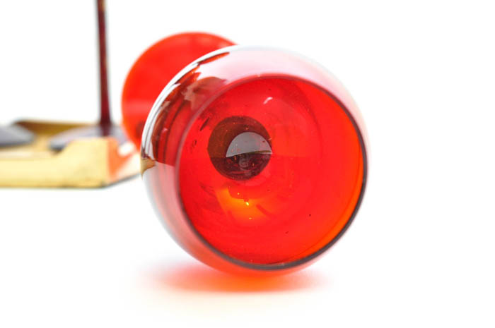 Collection of Red Glass Stemware