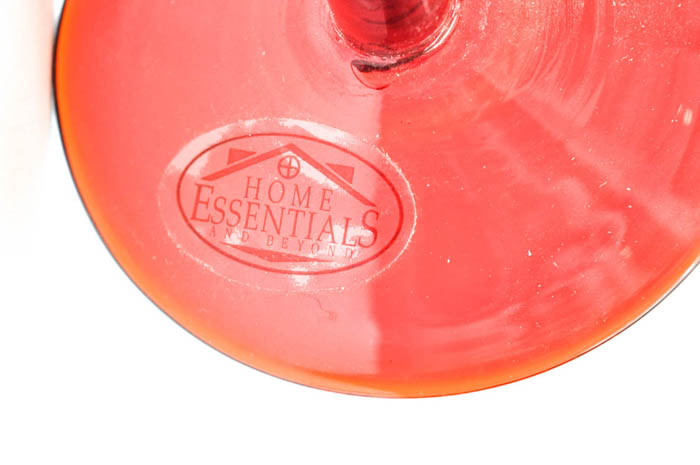 Collection of Red Glass Stemware