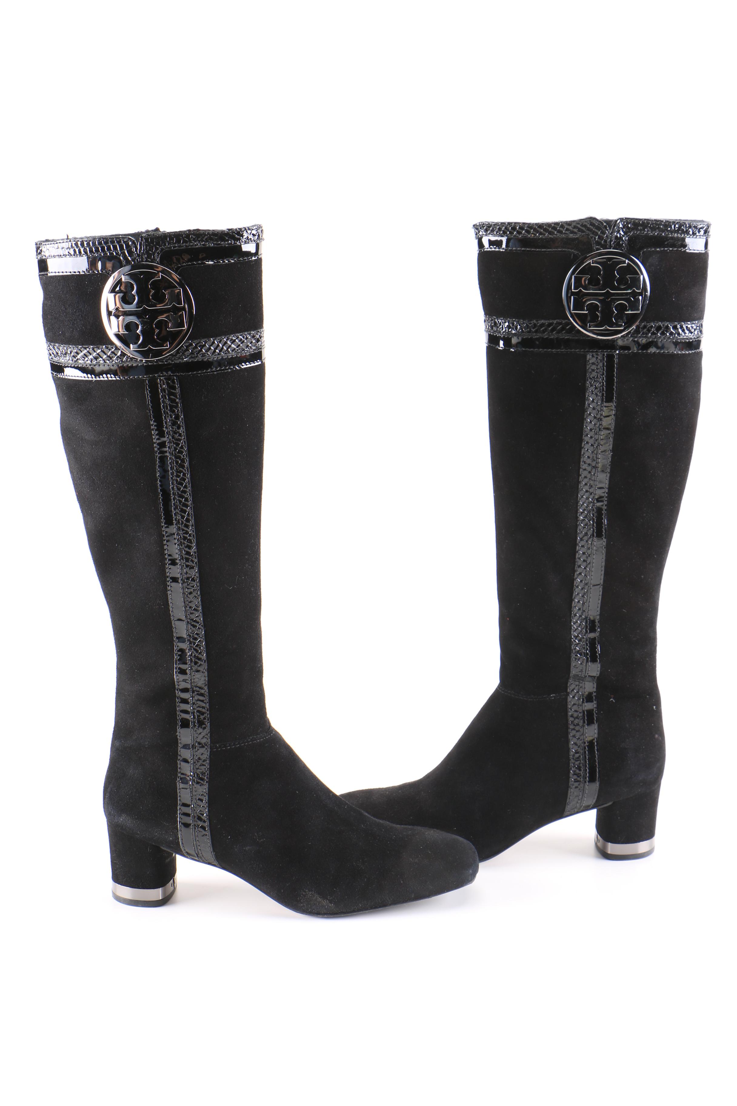 Tory Burch Black Suede Boots