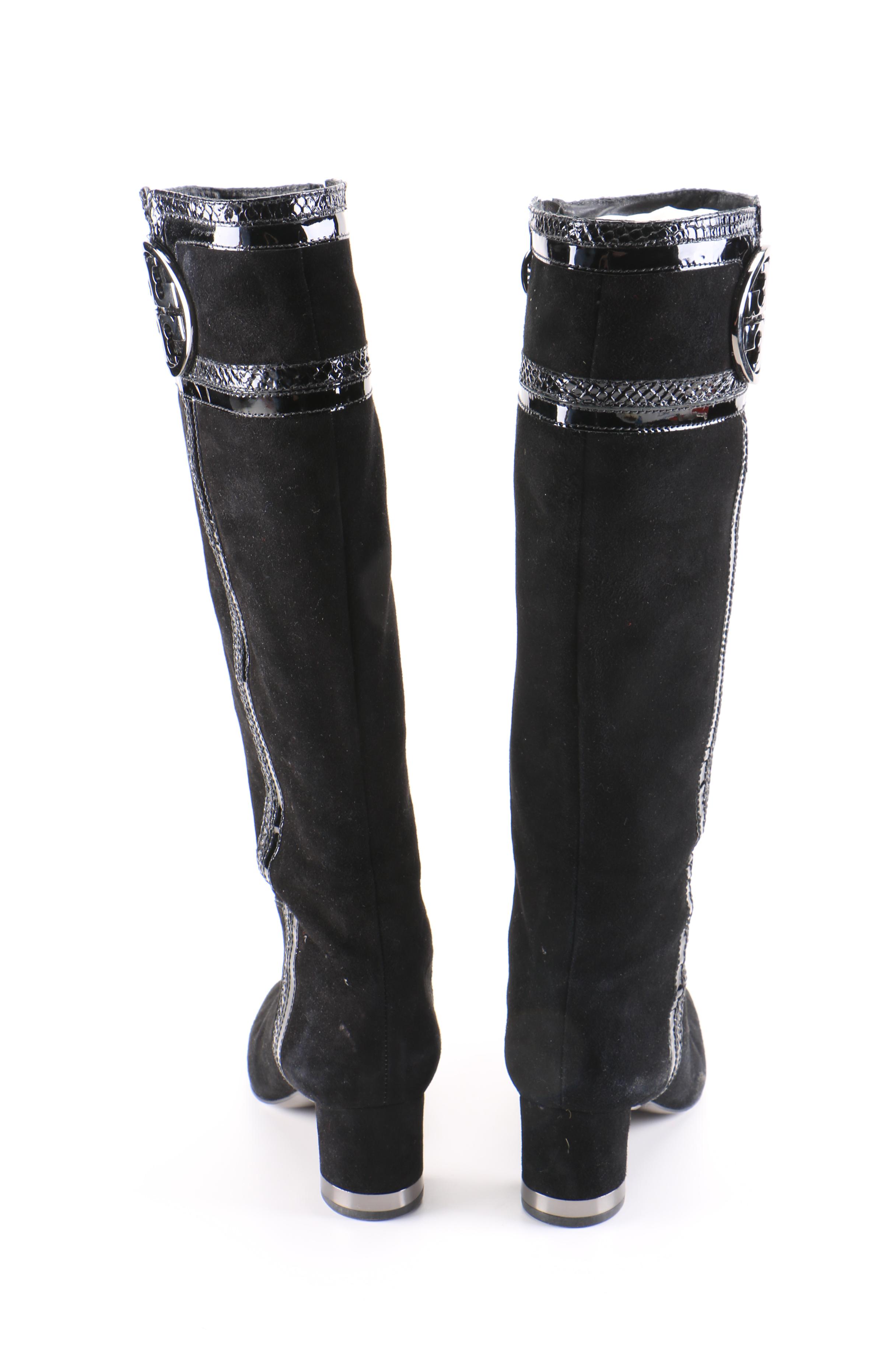 Tory Burch Black Suede Boots