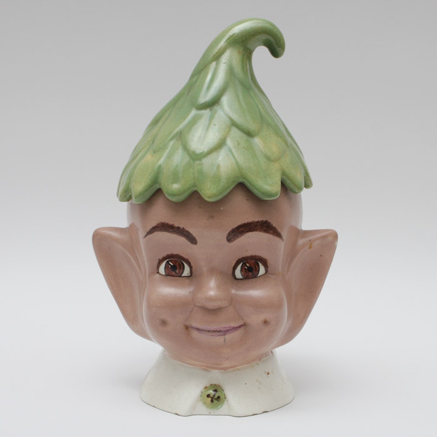 Vintage Ceramic Elf Cookie Jar