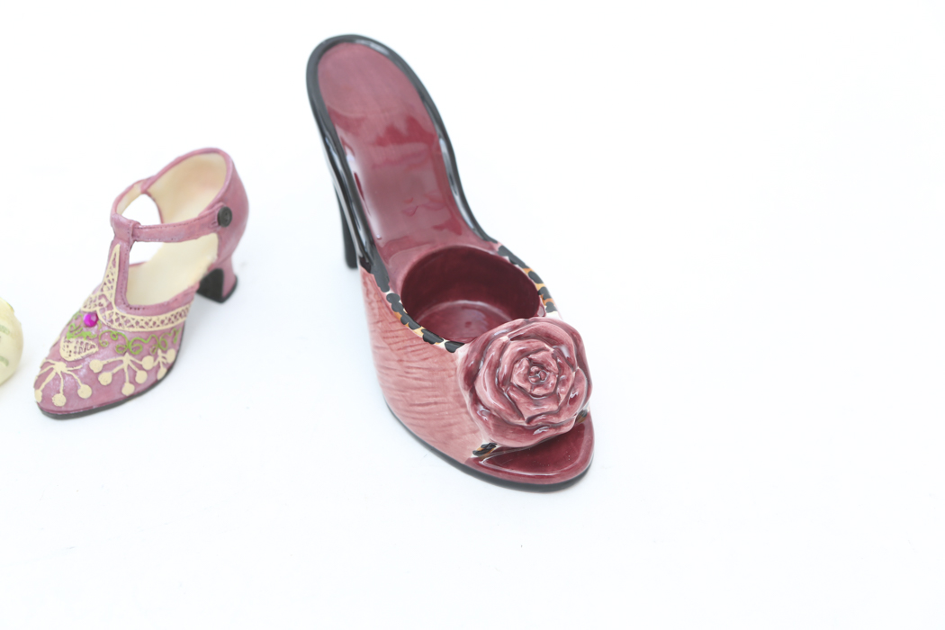 Home Interior Shoe Figurines and Matching Purse