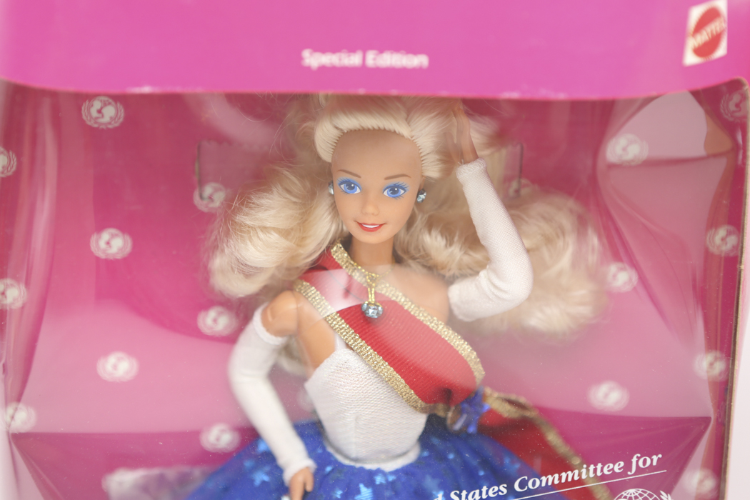 "Super Star" Barbie and "Unicef" Barbie