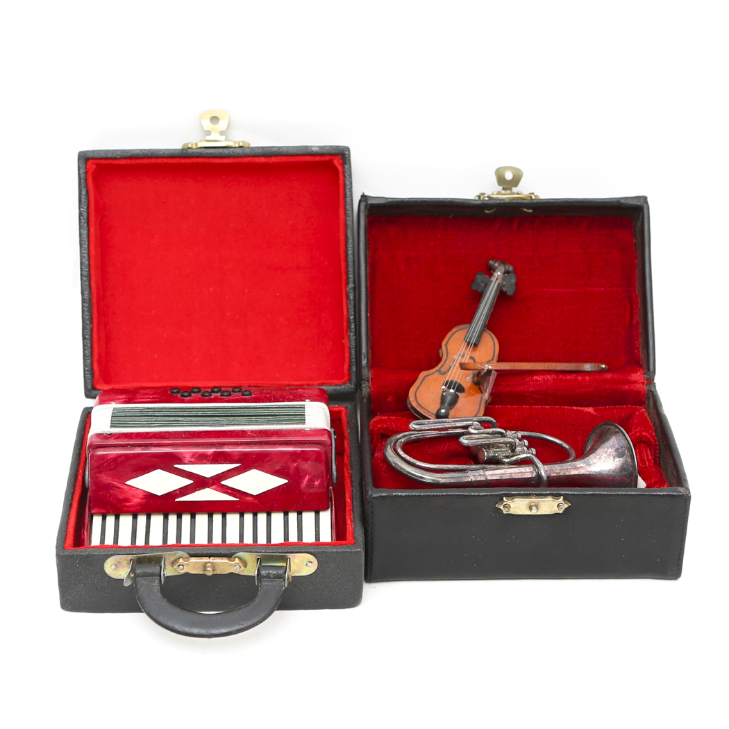 Pair of Miniature Musicical Instruments