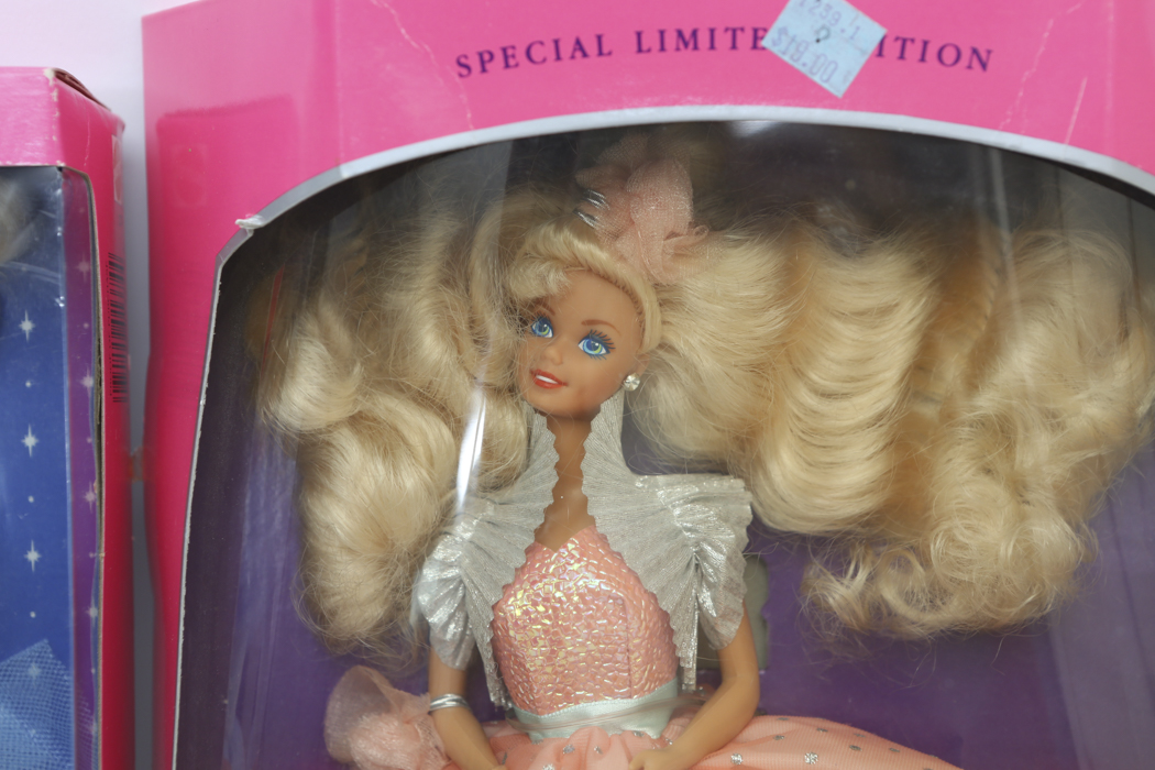 Limited Edition "Peach Pretty" Barbie and "Frills and Fantasy" Barbie