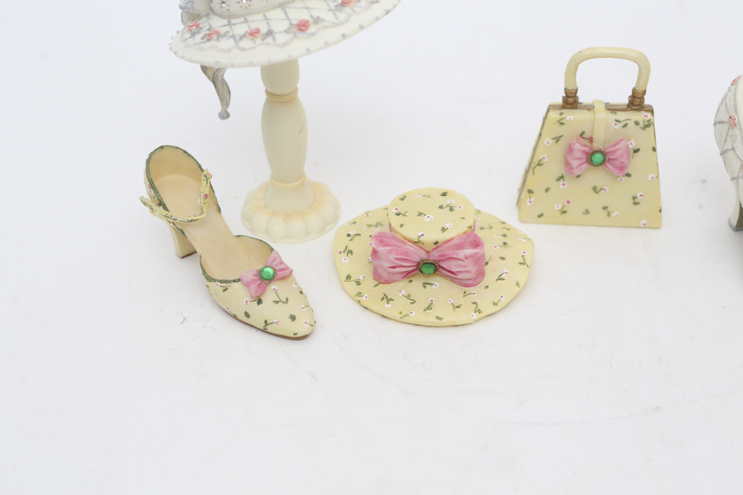 Two Sets of Home Interior Hat and Shoes Accessories of Distinction