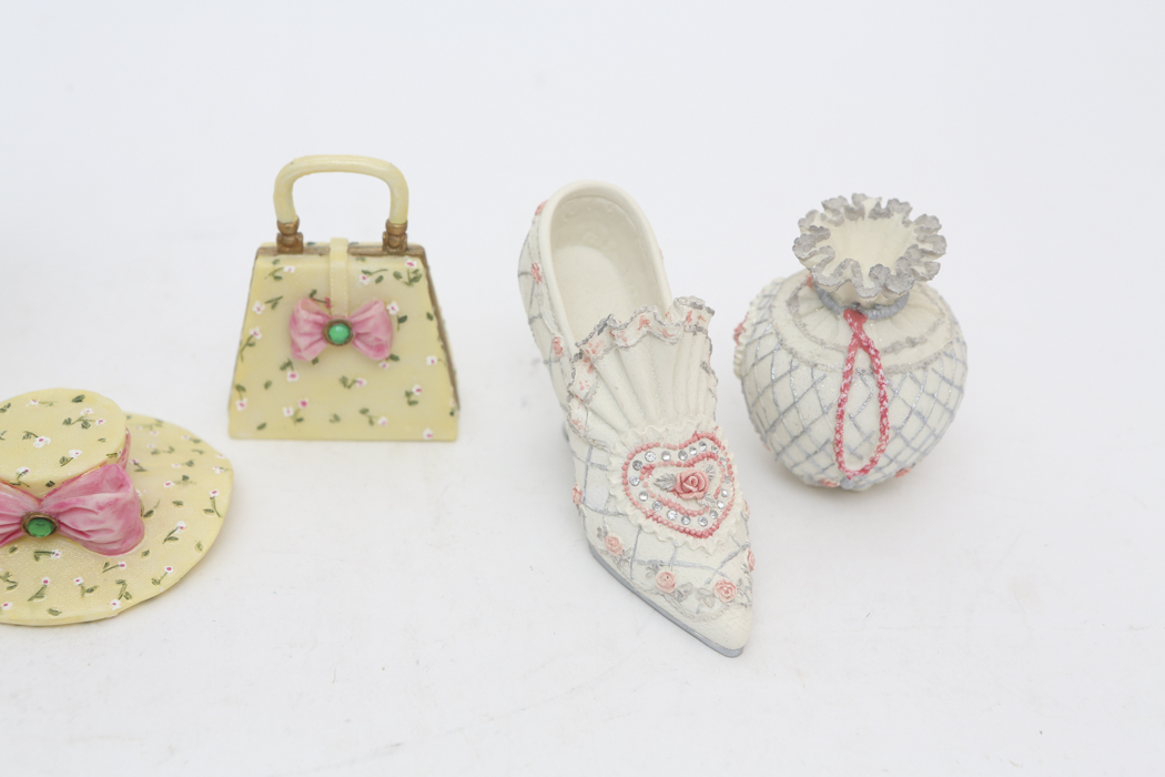 Two Sets of Home Interior Hat and Shoes Accessories of Distinction