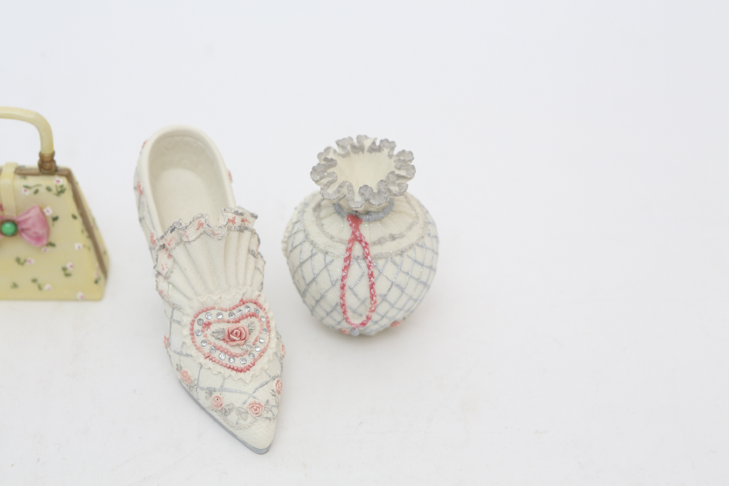 Two Sets of Home Interior Hat and Shoes Accessories of Distinction