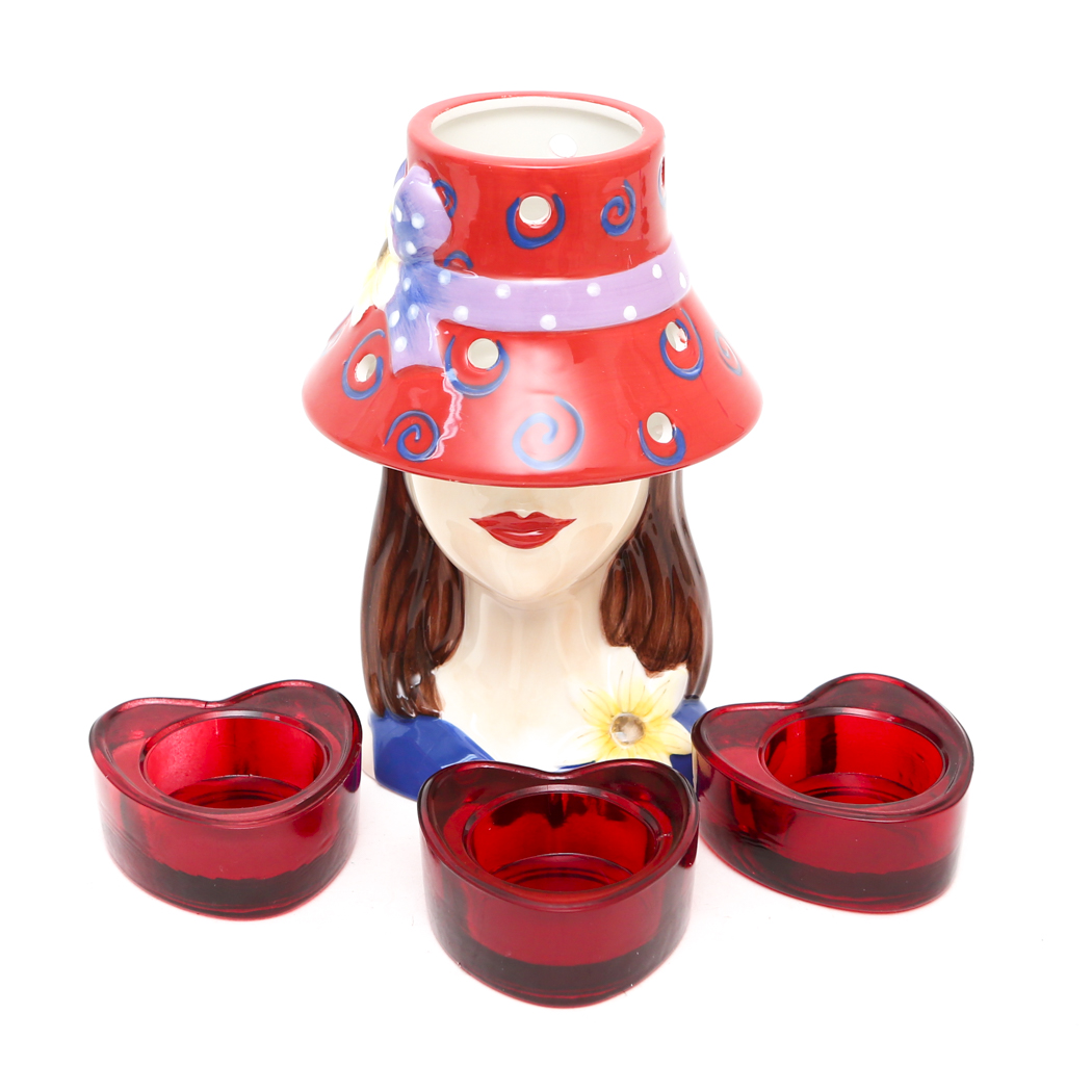 Three Home Interiors Candle Holders