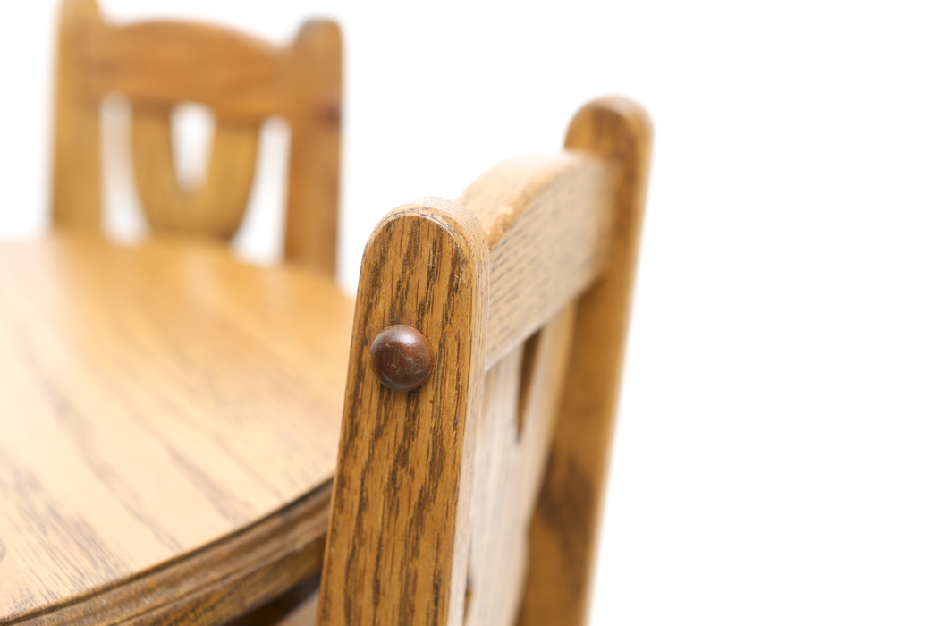 Solid Oak Table and Chairs for Dolls