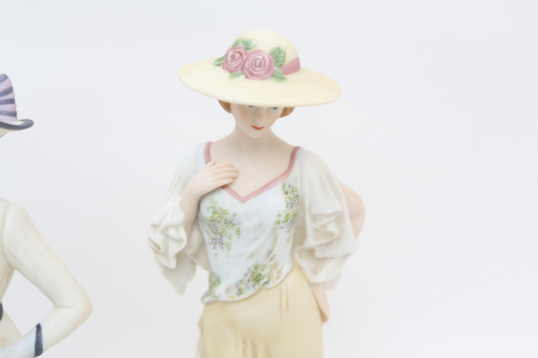 Two Home Interiors Figurines "Bon Voyage" and "Emma and Raleigh"