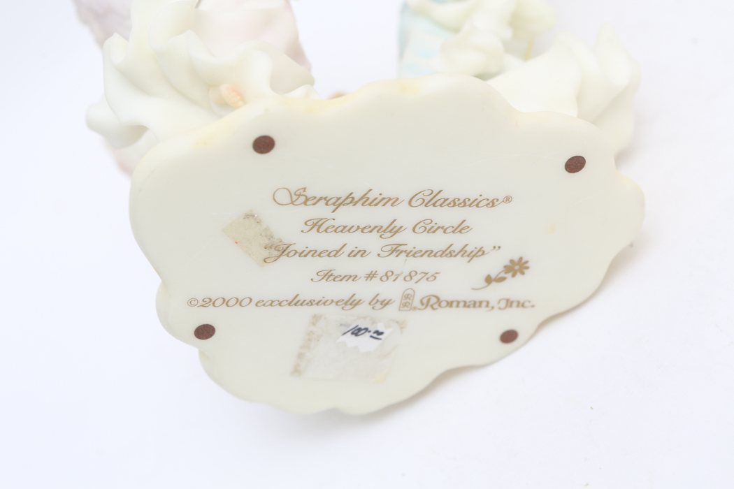 Seraphim Classics Heavenly Circle "Joined in Friendship" and a Sculpture of an Angel