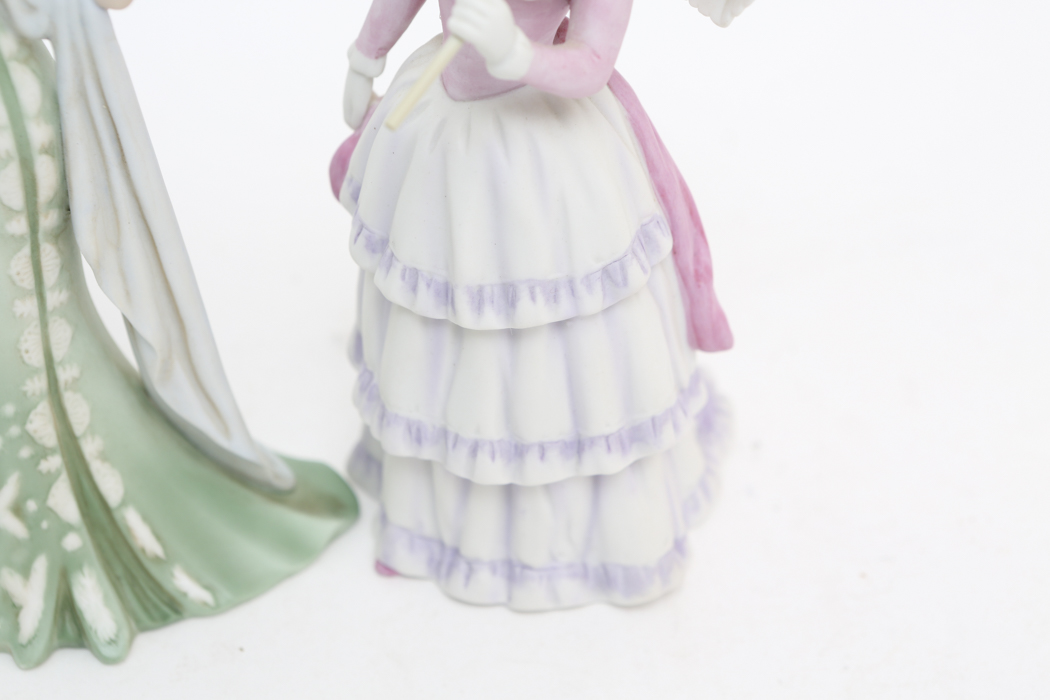 Two Home Interiors Figurines "Amelia" and a Homco Victorian Lady