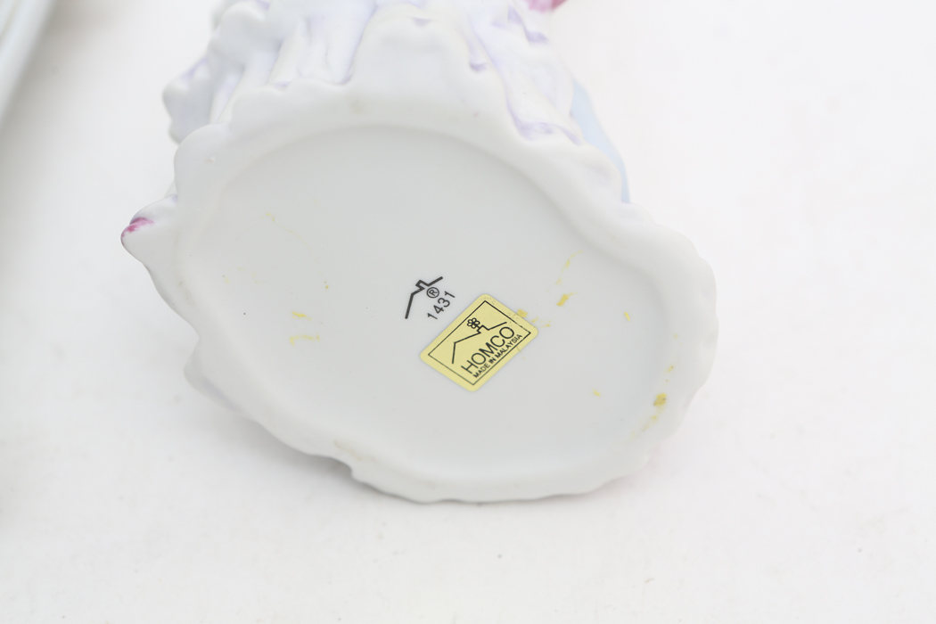 Two Home Interiors Figurines "Amelia" and a Homco Victorian Lady