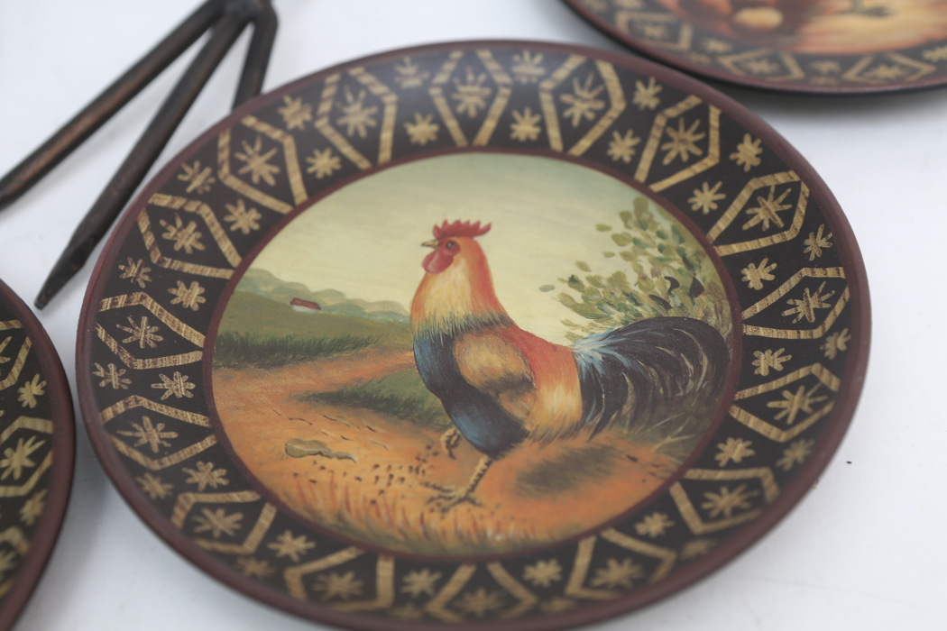 Set of Rooster Decor by Home Interiors