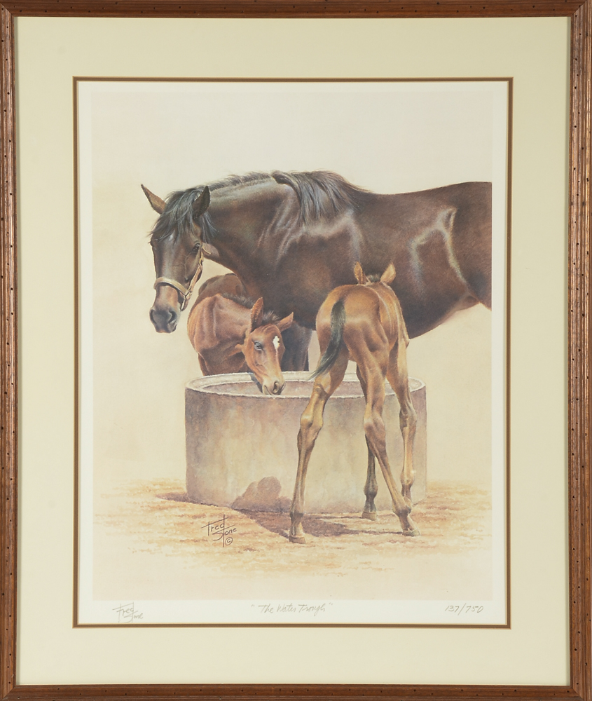 Fred Stone Signed Limited Edition Offset Lithograph "The Water Trough"