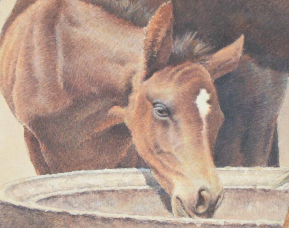 Fred Stone Signed Limited Edition Offset Lithograph "The Water Trough"