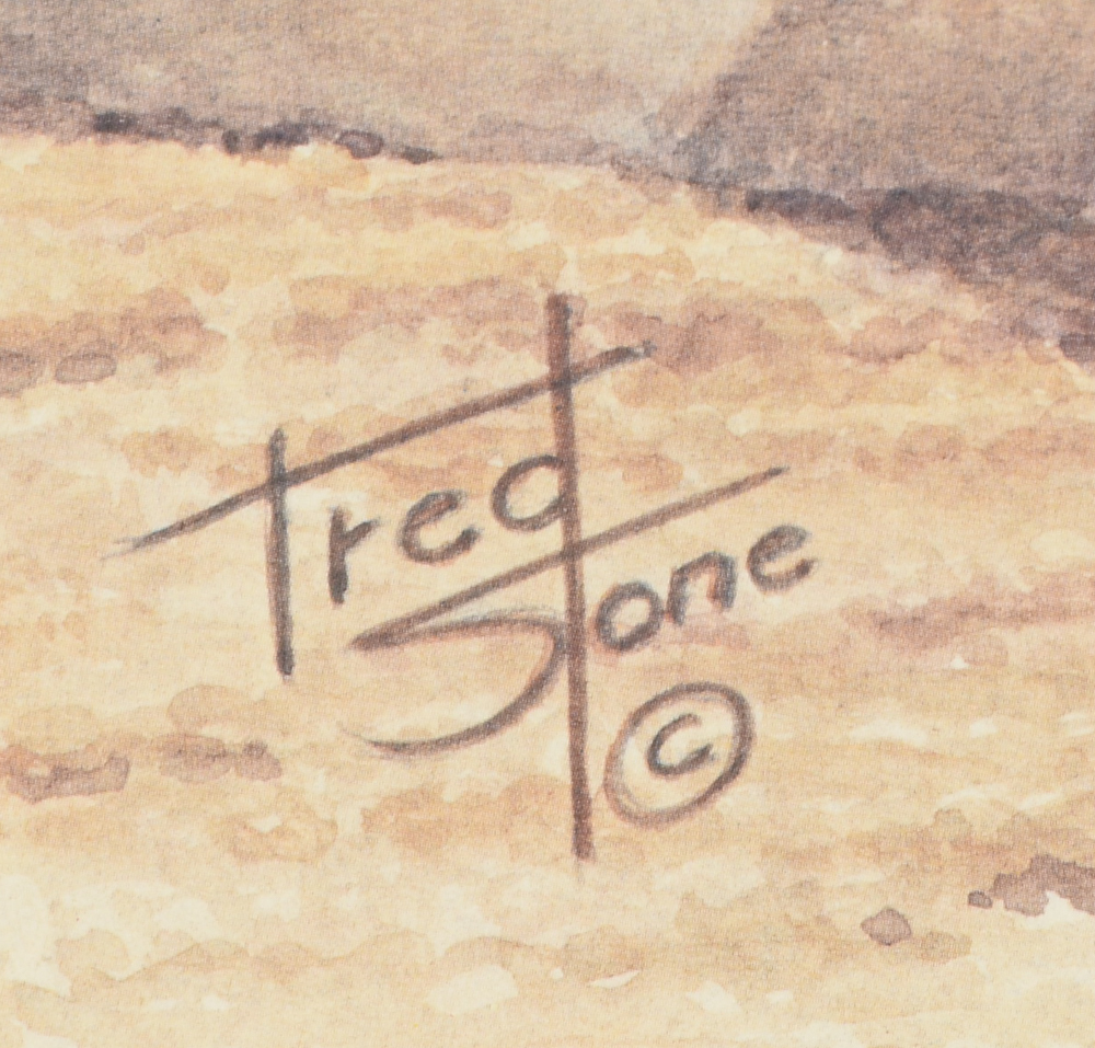 Fred Stone Signed Limited Edition Offset Lithograph "The Water Trough"