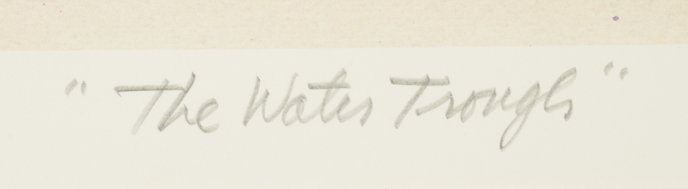 Fred Stone Signed Limited Edition Offset Lithograph "The Water Trough"