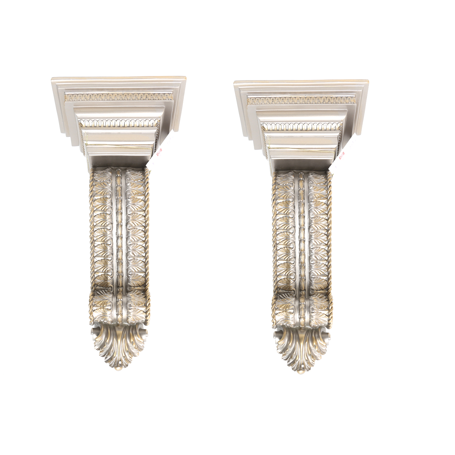 A Pair of Gilt Wall Sconces by Home Interiors
