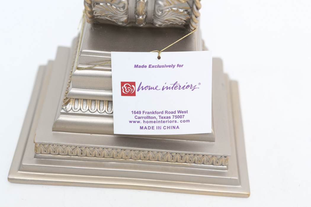 A Pair of Gilt Wall Sconces by Home Interiors