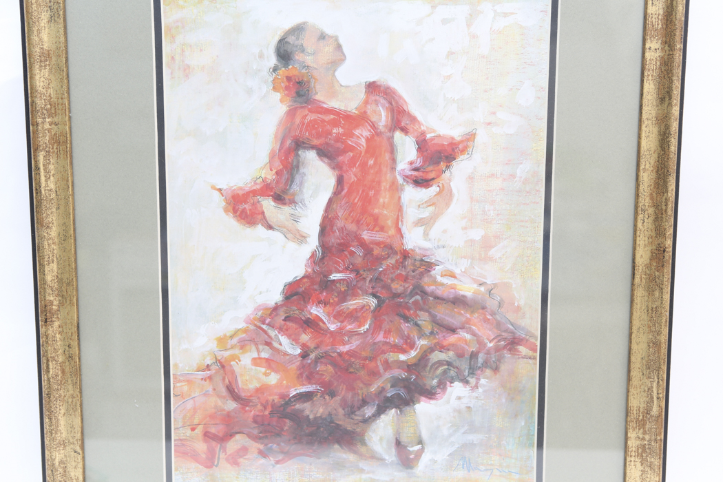 Home Interiors Beauty in Motion and Framed Coordinating Print