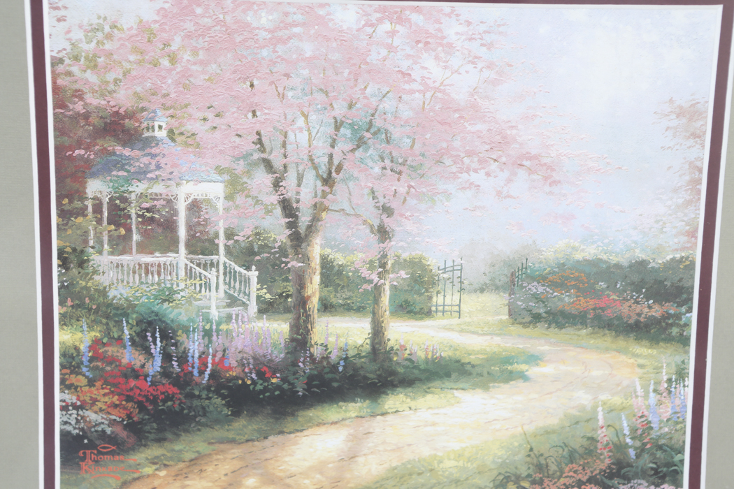 Thomas Kinkade Offset Lithograph "Morning Dogwood"