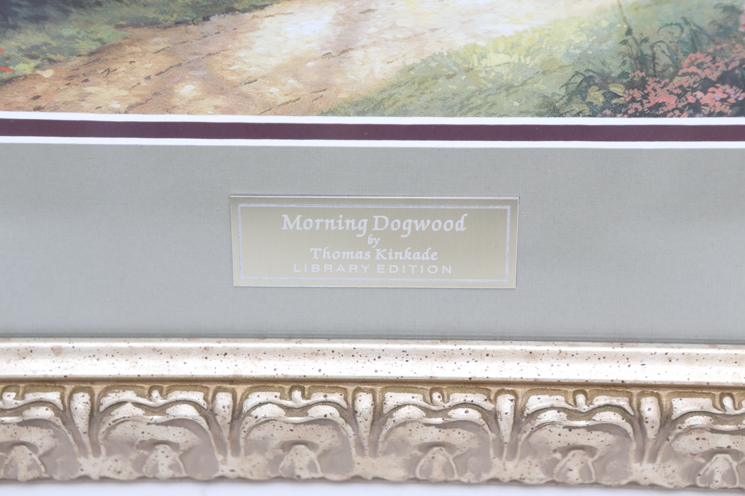 Thomas Kinkade Offset Lithograph "Morning Dogwood"