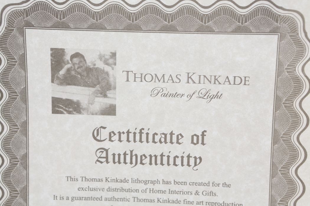 Thomas Kinkade Offset Lithograph "Morning Dogwood"