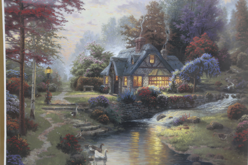 Thomas Kinkade Offset Lithograph "Stillwater Cottage"