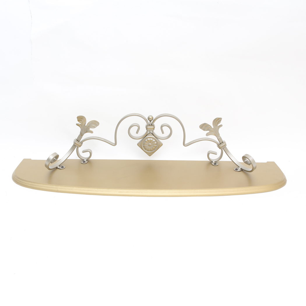 Small Wall Shelf in Metallic Tones