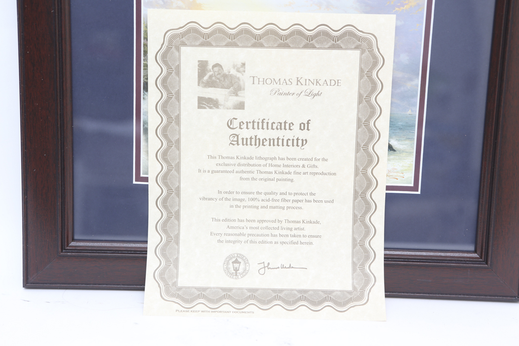 Thomas Kinkade Offset Lithograph "Clearing Storms"