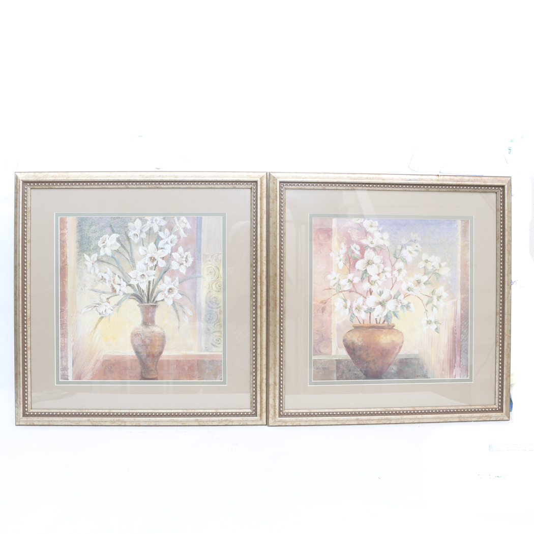 Pair of Joan Cole Floral Prints