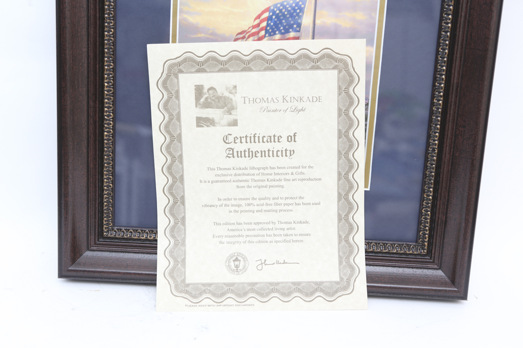 Offset Lithograph Titled "America's Pride" by Thomas Kinkade