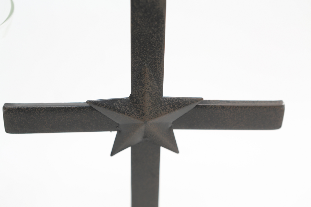 Large Metal Candelabra Chandelier and Figurines