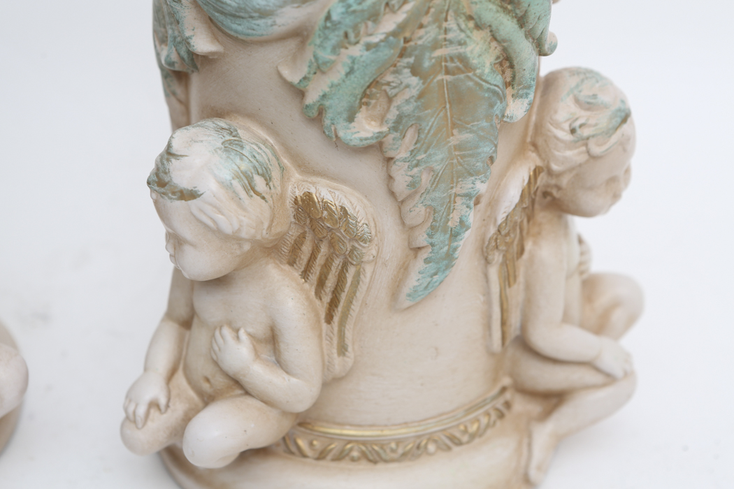 Cherub Column Plant Holders