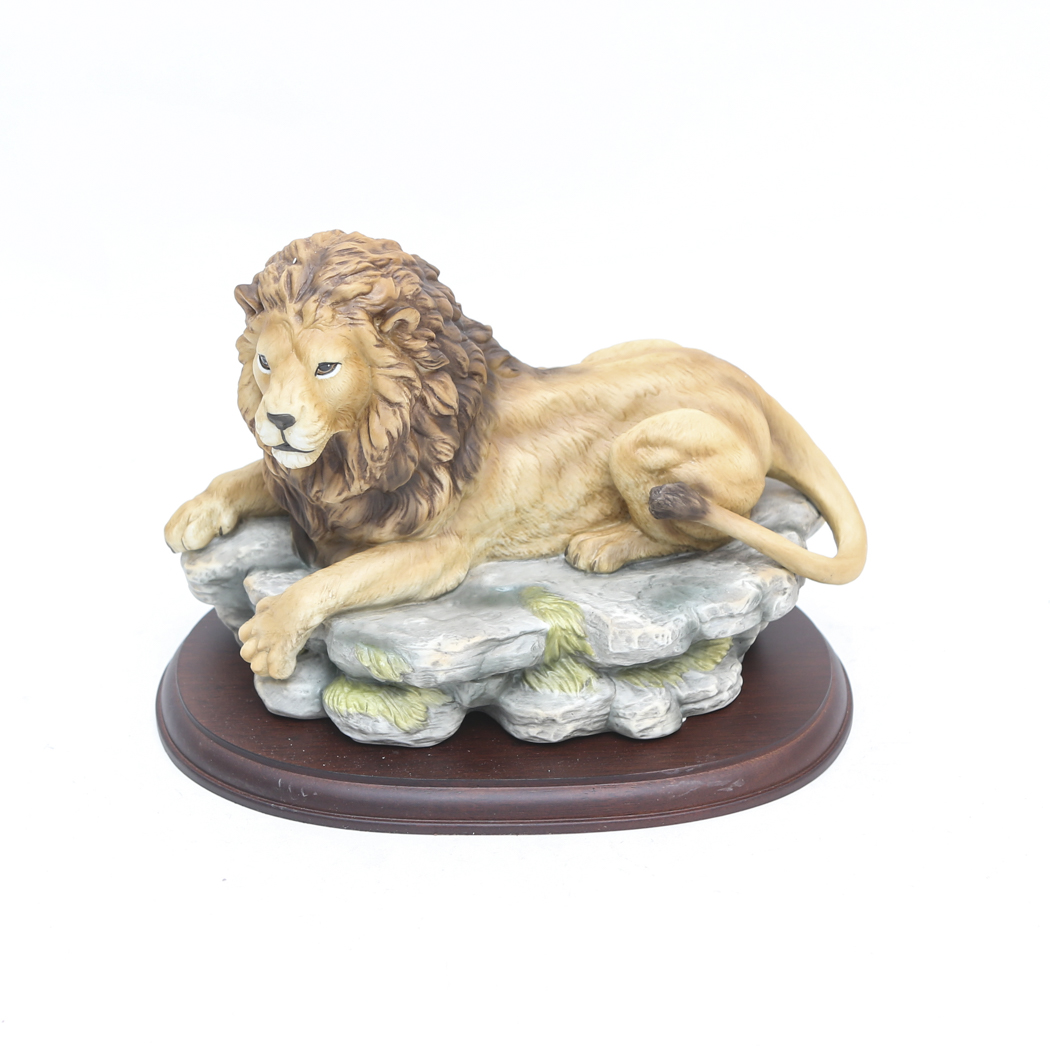 Porcelain Bisque Figurine "Lion's Pride" by Home Interiors