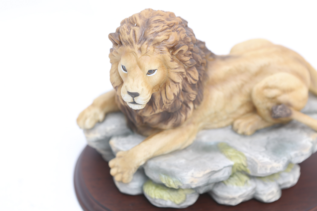 Porcelain Bisque Figurine "Lion's Pride" by Home Interiors