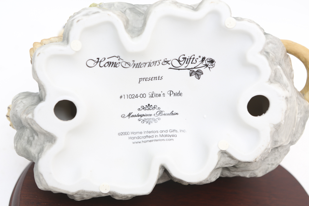 Porcelain Bisque Figurine "Lion's Pride" by Home Interiors