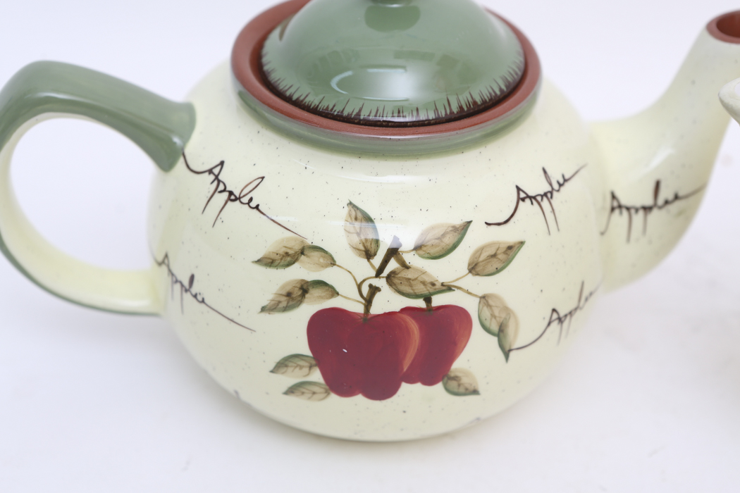 Two Tea Pots "Apple Orchard" Collection and "Country Inn" Collection