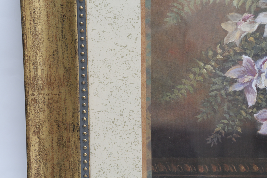 Framed Floral Print After Joan Cole