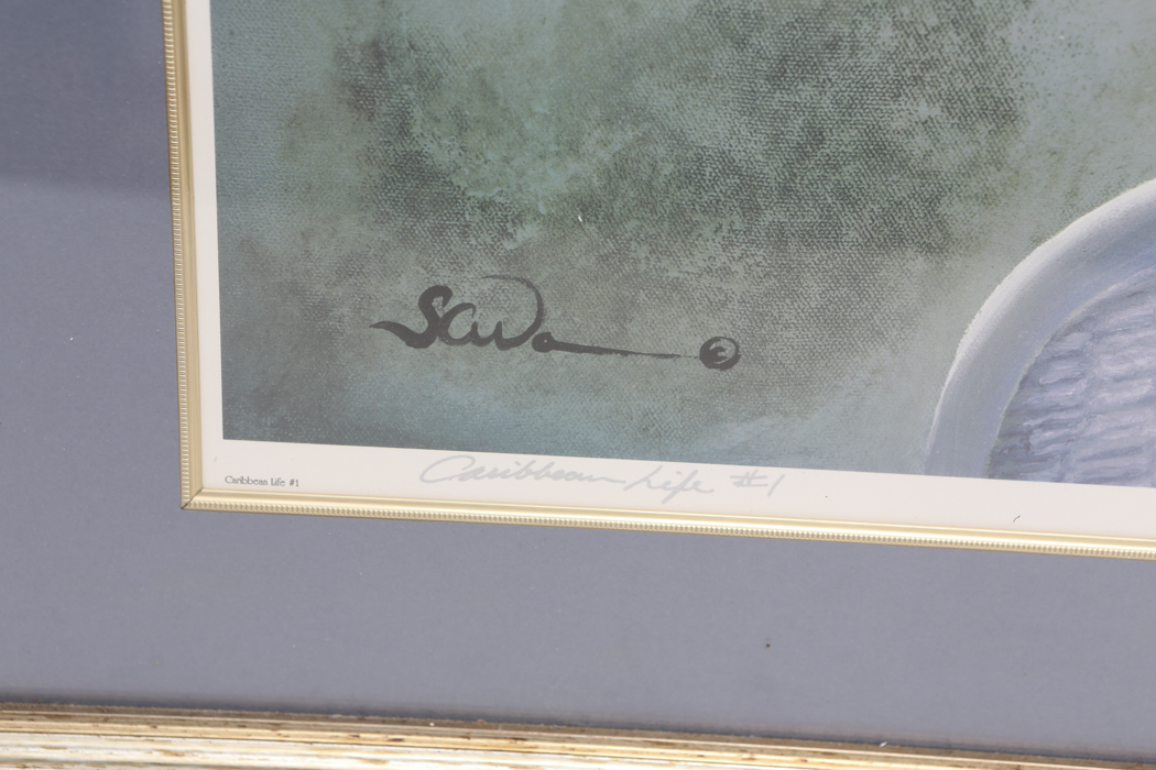 Framed Print Titled "Carribean Life #1"